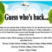 H-V Rec Parks Reopen